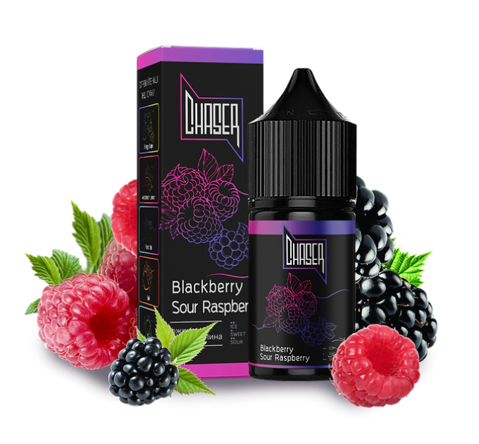 Рідина Chaser Black Salt 30 мл 50 мг зі смаком Чорної Смородини і Кислої Малини (BlackBerry Sour Raspberry)