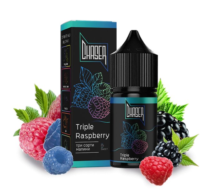 Рідина Chaser Black Salt 30 мл 50 мг зі смаком Потрійної Малини (Triple Raspberry)