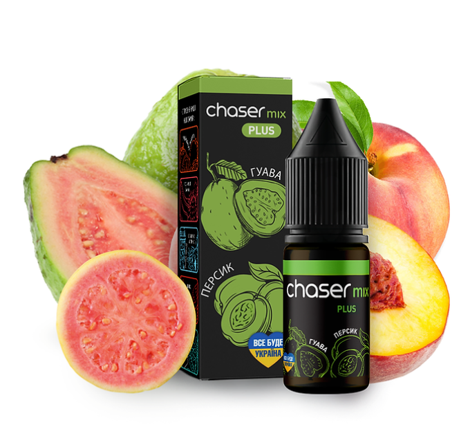 Рідина Chaser Mix Salt 10 мл 50 мг зі смаком Гуави та Персика (Guava Peach)