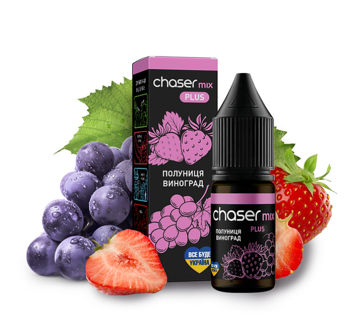 Рідина Chaser Mix Salt 10 мл 30 мг зі смаком Полуниці та Винограду (Strawberry Grape)