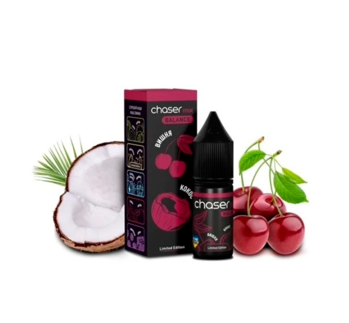 Рідина Chaser Mix Salt 10 мл 50 мг зі смаком Вишня Кокос (Cherry Coconut)