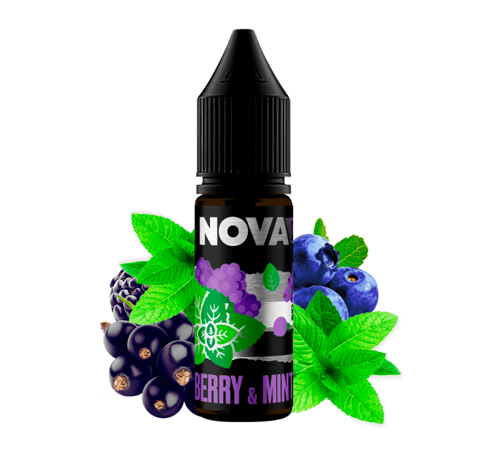 Рідина Chaser Nova Salt 15 мл 30 мг зі смаком Ягоди та М'яти (Berry Mint)