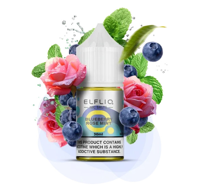 Сольова рідина Elf Liq 30 мл 50 мг Blueberry Rose Mint (Лохина Троянда М'ята)