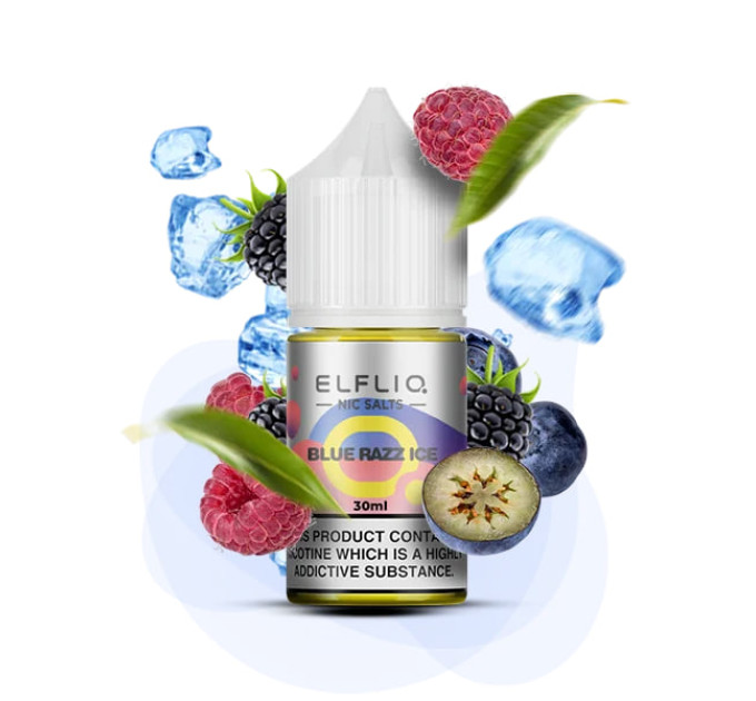 Сольова рідина Elf Liq 30 мл 50 мг Blue razz Ice (Блакитна Малина Лід)